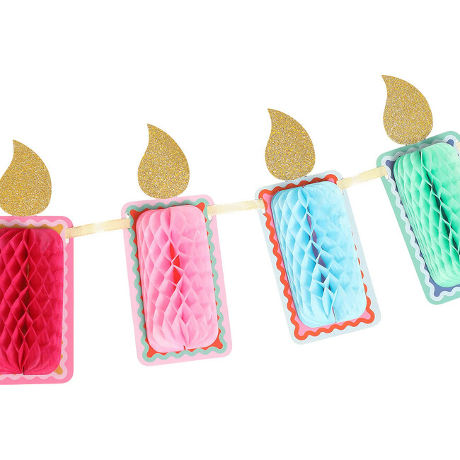 Make A Wish Honeycomb Candle Banner - Party Accessories - 4