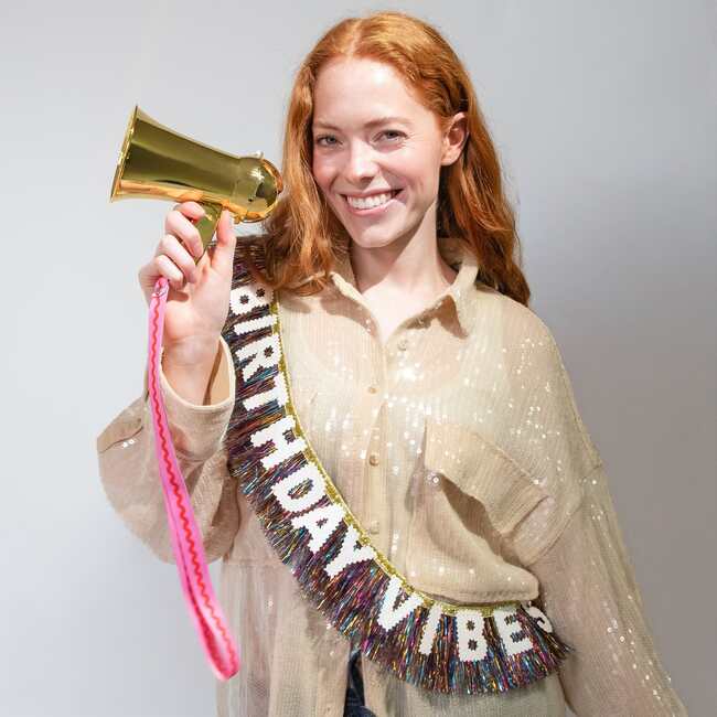 Birthday Vibes Forever Glitter Sash - Party Accessories - 2