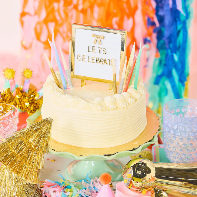 Glitter Wishes Rainbow Birthday Candle Set - Party Accessories - 5