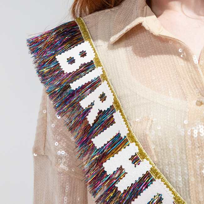 Birthday Vibes Forever Glitter Sash - Party Accessories - 3