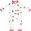 Zippered Romper in Santa Sleigh - Rompers - 1 - thumbnail