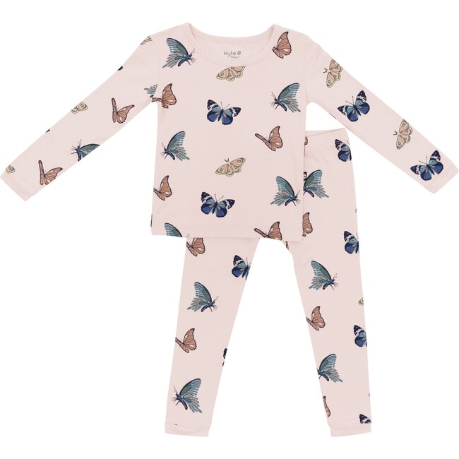 Long Sleeve Toddler Pajama in Blush Butterfly