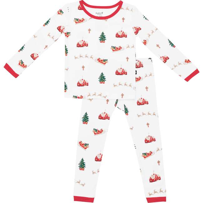 Long Sleeve Toddler Pajama in Santa Sleigh
