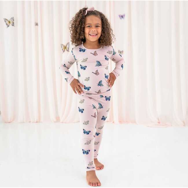 Long Sleeve Toddler Pajama in Blush Butterfly