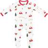 Zippered Footie in Santa Sleigh - Footie Pajamas - 1 - thumbnail