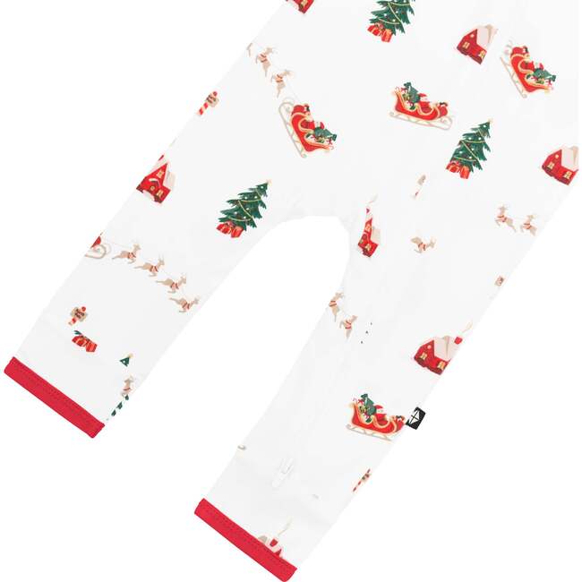 Zippered Romper in Santa Sleigh - Rompers - 7