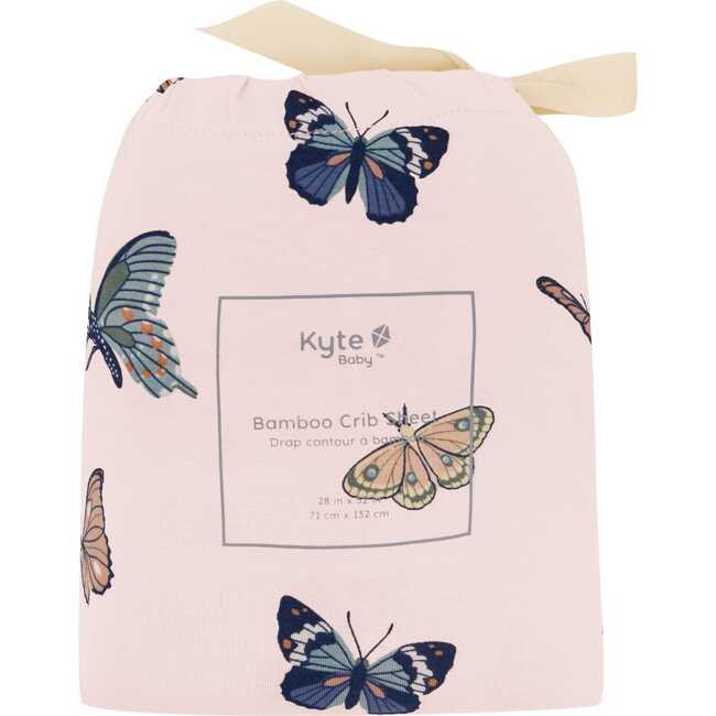 Crib Sheet in Blush Butterfly - Crib Sheets - 4