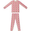 Bamboo Toddler Pajama Set, Pomegranate Soiree - Pajamas - 1 - thumbnail
