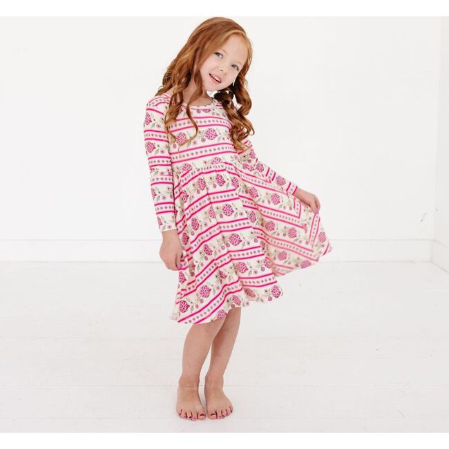 Bamboo Twirl Dress, Pomegranate Soiree