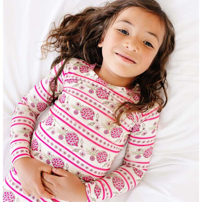 Bamboo Toddler Pajama Set, Pomegranate Soiree - Pajamas - 3