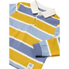 Pollen Long Sleeve Stripe Polo, Yellow - Polo Shirts - 2