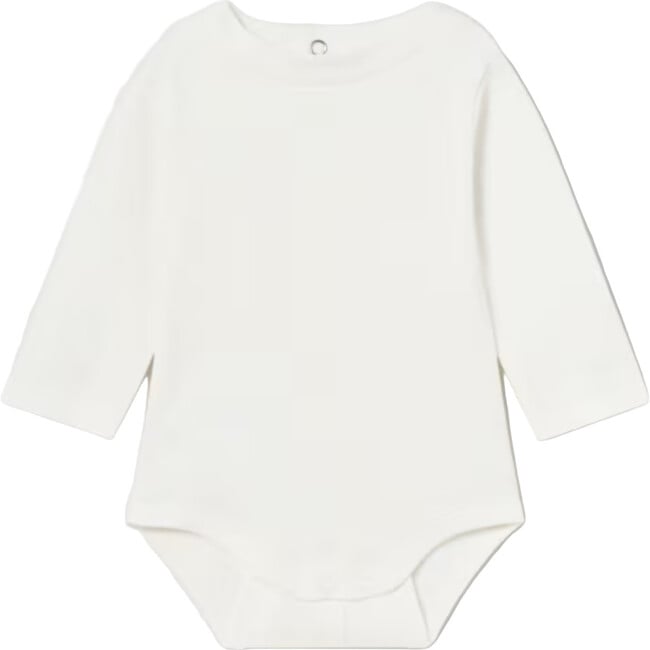 Newborn Boy Turtleneck Bodysuit, White