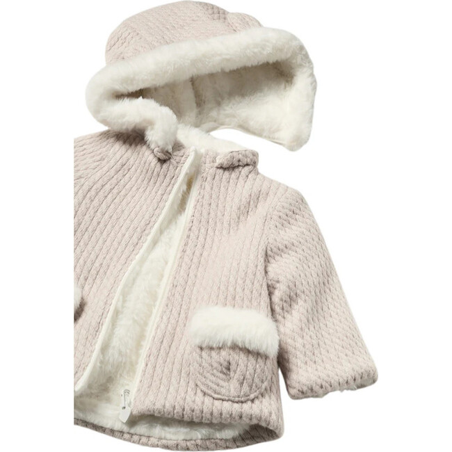 Newborn Girl Reversible jacket, Beige - Jackets - 3