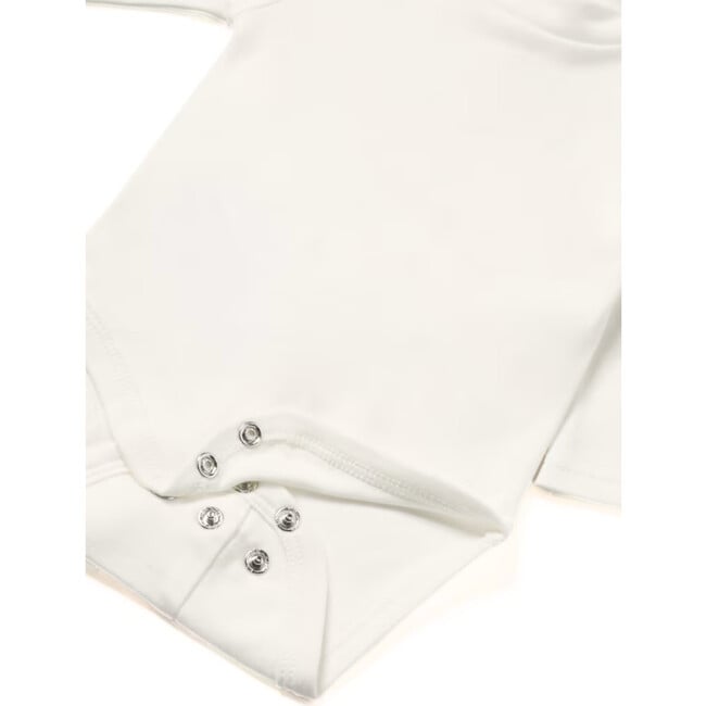 Newborn Boy Turtleneck Bodysuit, White
