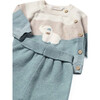 Newborn Boy Striped Jumper and Trousers Set, Blue - Mixed Apparel Set - 2
