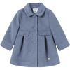 Baby Wool Coat Ocean, Blue - Coats - 1 - thumbnail