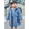Baby Wool Coat Ocean, Blue - Coats - 2 - thumbnail