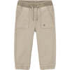 Baby Twill Joggers, Beige - Pants - 1 - thumbnail