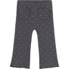 Baby Ribbed Flared Leggings, Grey - Pants - 1 - thumbnail