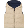 Baby Reversible Padded Vest, Navy - Vests - 2