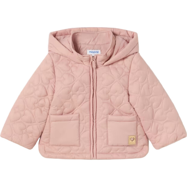 Baby Quilted Heart Jacket, Pink