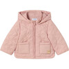Baby Quilted Heart Jacket, Pink - Jackets - 1 - thumbnail