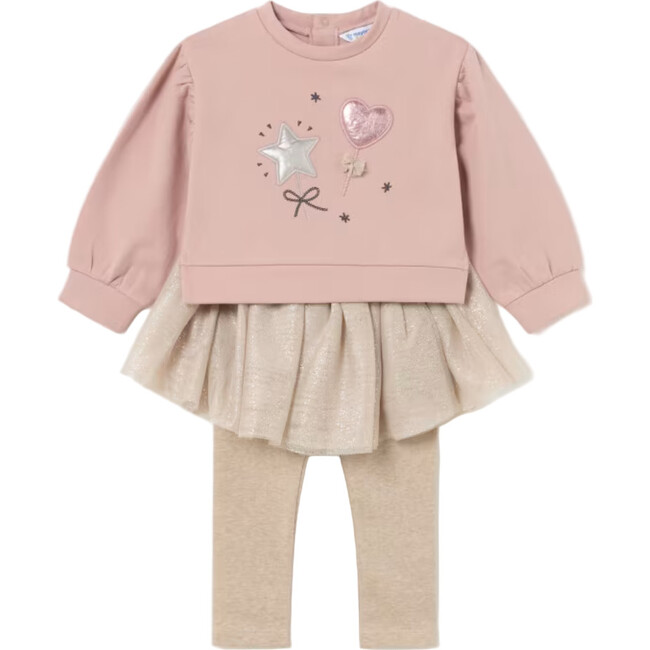 Baby Jumper and Tutu Leggings Set, Pink