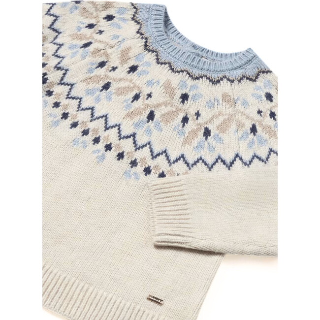 Baby Jacquard Jumper, Cream - Sweaters - 2