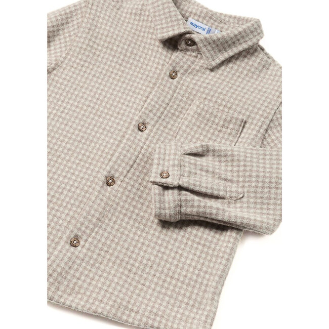 Baby Jacquard Overshirt, Beige - Button Downs - 2
