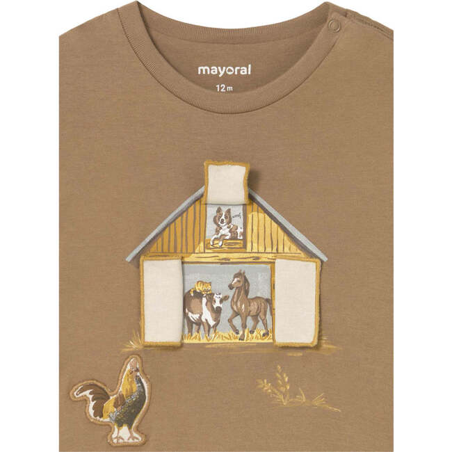 Baby Interactive Farm T-Shirt, Brown - T-Shirts - 4