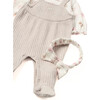 Baby Girl Romper and Headband Set, Beige - Rompers - 3