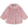 Baby Faux Fur Coat, Pink - Faux Fur Coats - 1 - thumbnail