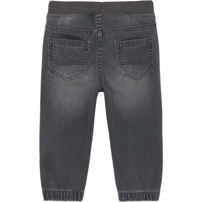 Baby Denim Jogger Pants, Grey Denim