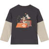 Baby Double-Sleeve T-Shirt, Grey - T-Shirts - 2