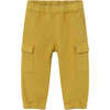 Baby Cargo Pants with Pockets, Mustard - Pants - 1 - thumbnail