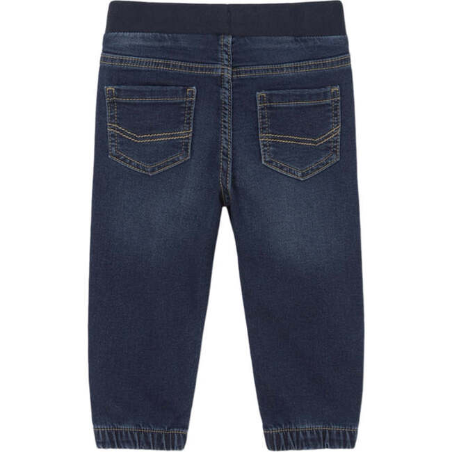 Baby Denim Jogger Pants, Blue Denim