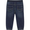 Baby Denim Jogger Pants, Blue Denim - Pants - 2