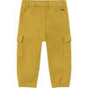 Baby Cargo Pants with Pockets, Mustard - Pants - 2