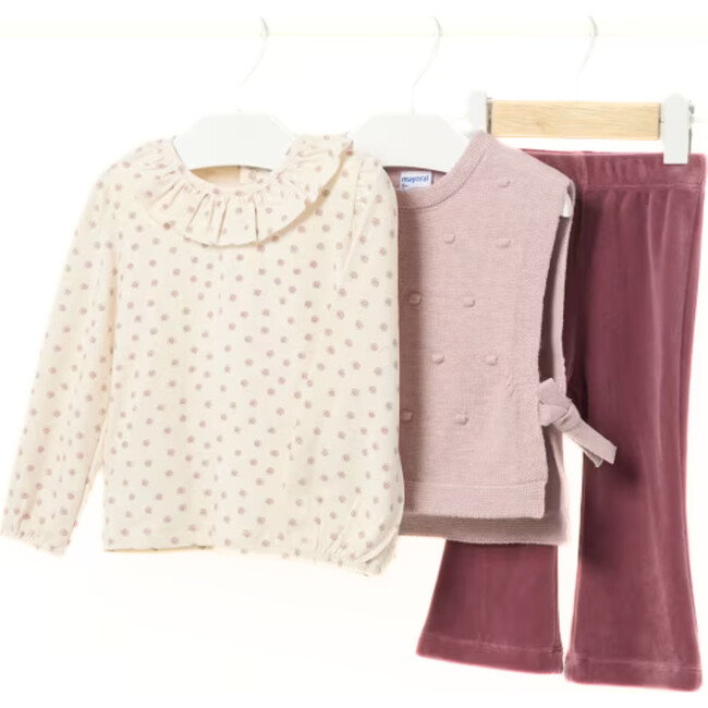 Baby 3 Piece Set Grape, Pink