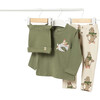 Baby 3 Piece Set with Interactive Motif, Olive Green - Mixed Apparel Set - 2