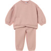 Baby 2 Piece Quilted Tracksuit, Pink - Mixed Apparel Set - 1 - thumbnail