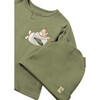 Baby 3 Piece Set with Interactive Motif, Olive Green - Mixed Apparel Set - 3
