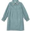 Shirtdress in Teal Tambourine Corduroy - Dresses - 1 - thumbnail