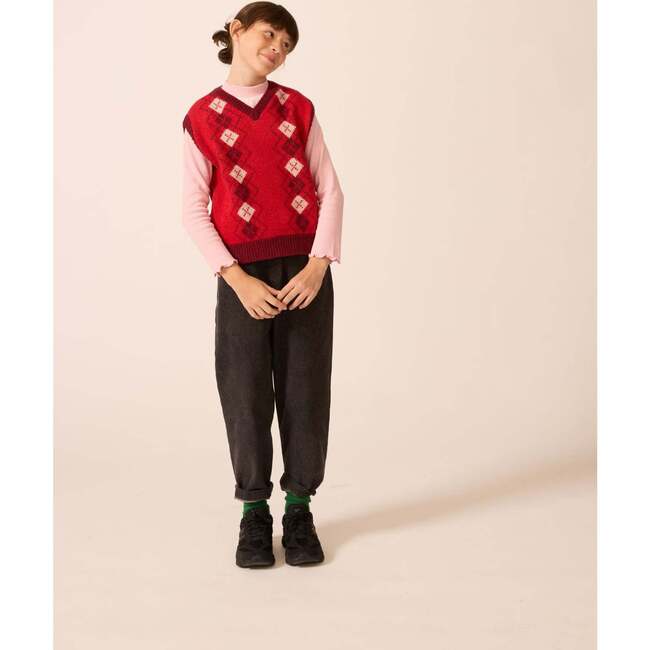 Wool Yearbook Vest in Argyle - Vests - 3