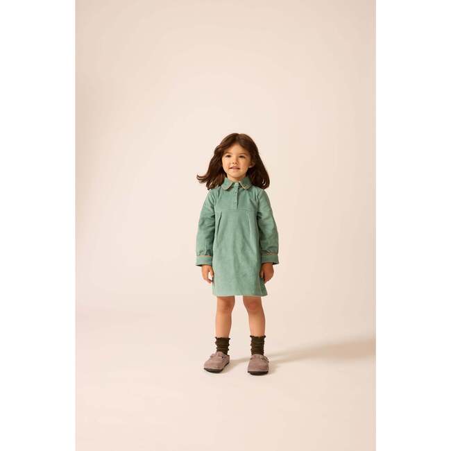 Shirtdress in Teal Tambourine Corduroy - Dresses - 2