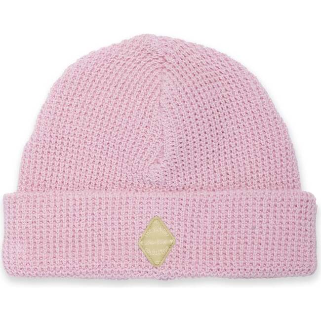 Organic Waffle Knit Beanie in Rhapsody Rose