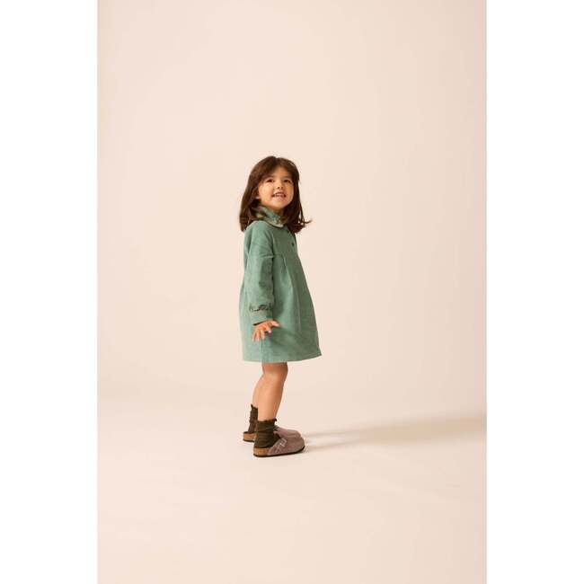 Shirtdress in Teal Tambourine Corduroy - Dresses - 3