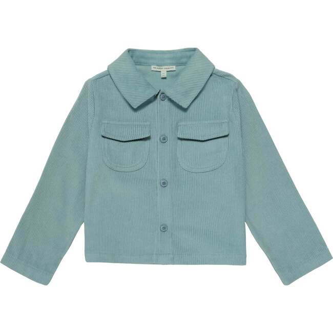 Corduroy Shacket in Teal Tambourine