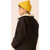 Organic Waffle Knit Beanie in Brass Yellow - Hats - 3