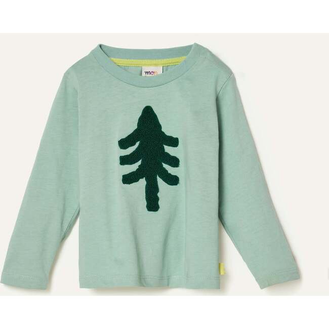 Recycled Cotton Snowy Pine Tree T-Shirt, Green